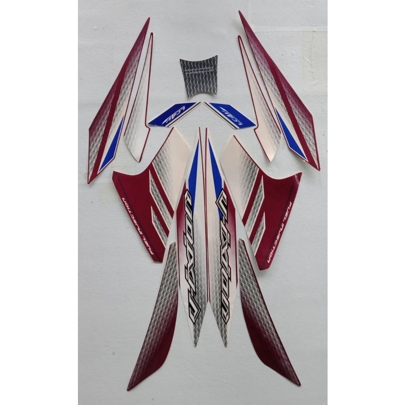 Stiker Striping Vixion 2014 Hitam Violet - List Stiker Standar Vixion 2014 -
