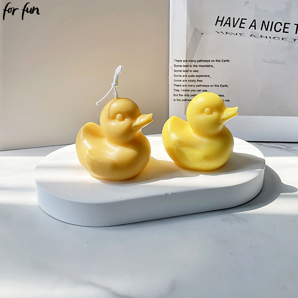 

For Fun 3D Little Yellow Duck Candle Silicone Mold DIY Duck Epoxy Resin Mould Animal Candle Making Tools Soap Ice Cream Mold
