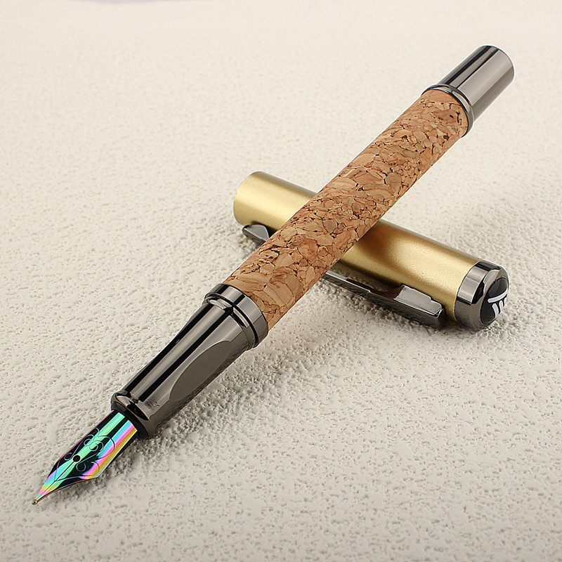 

Luxury 2057 Metal and Wood Fountain Pen /F/M/Bent Nib Converter Writing Business Office Gift Ink Pen