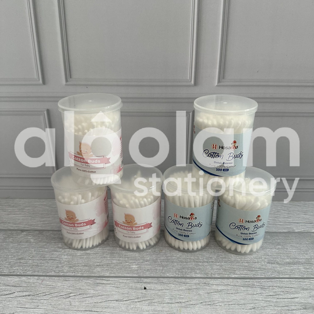 

SATUAN ( SATU TABUNG ) Cotton Bud Hosanna Dewasa Anak dan Bayi Kemasan Tabung Cotton Bud Hosana