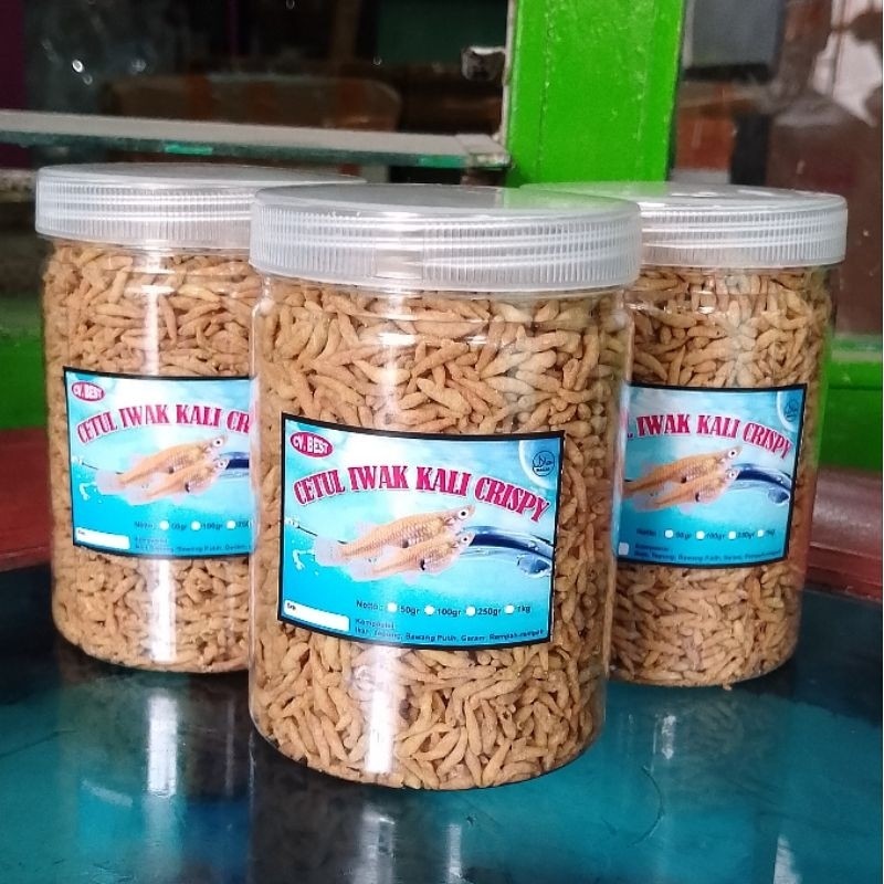 

Teri Crispy air tawar Cetul gurih 250gr kemasan Toples