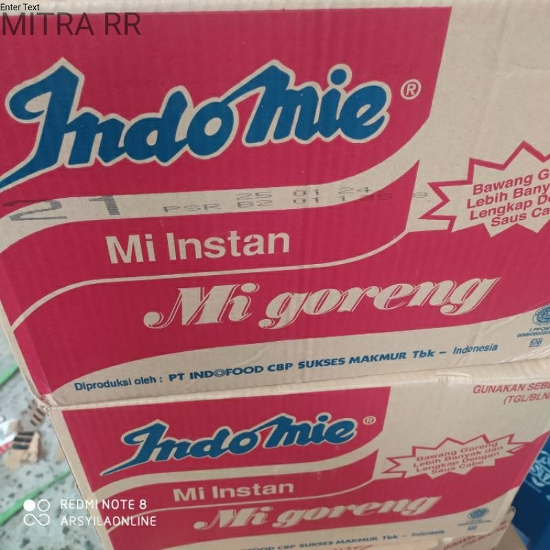 

INDOMIE Goreng kartonan