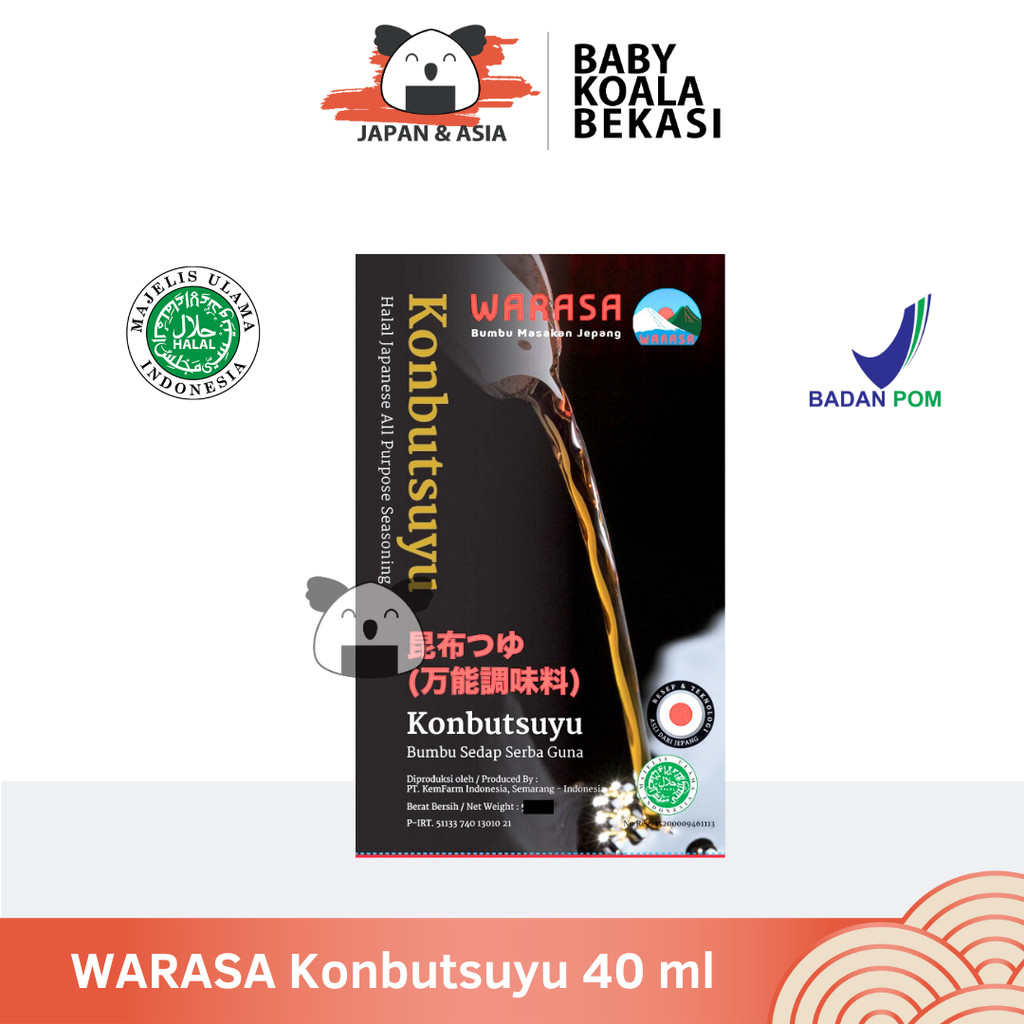 

WARASA Konbutsuyu Shoyu Bumbu Penyedap 40 ml Halal │ Kecap Asin Ala Jepang - Bekasi