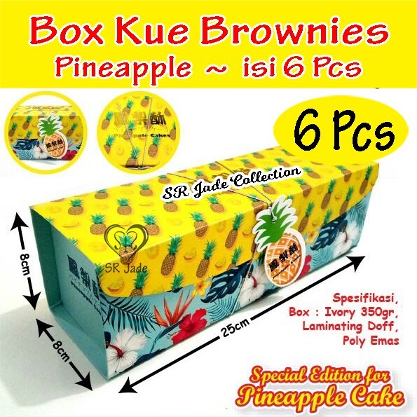 

Box Kue Brownies Toples Hampers Kotak Dus Bolu Natal Imlek CNY Lebaran - Pineappple