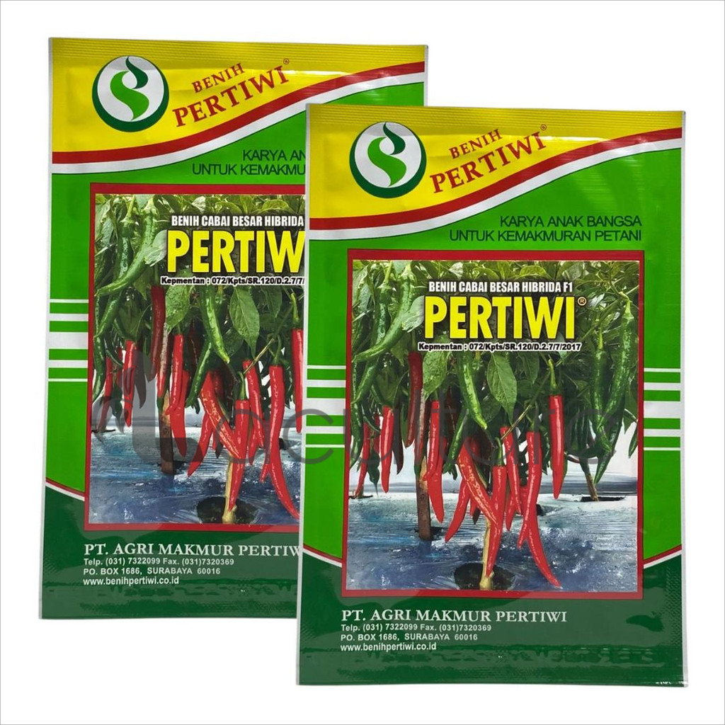 Benih Cabe Merah Besar Pertiwi Isi 10 Gram Kemasan Asli Benih Pertiwi