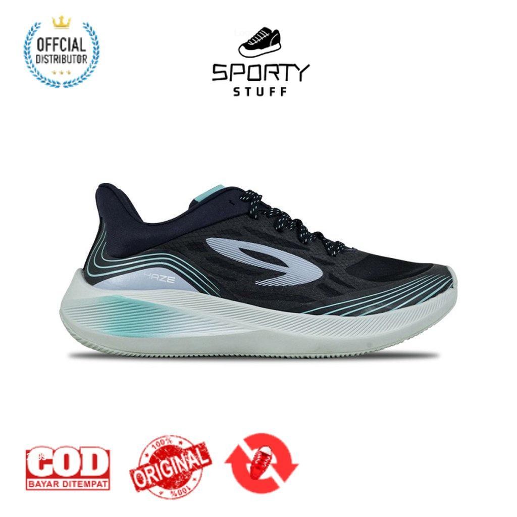 910 Nineten Haze Vision 1.0 Sepatu Lari - Biru tua/Abu/Hijau