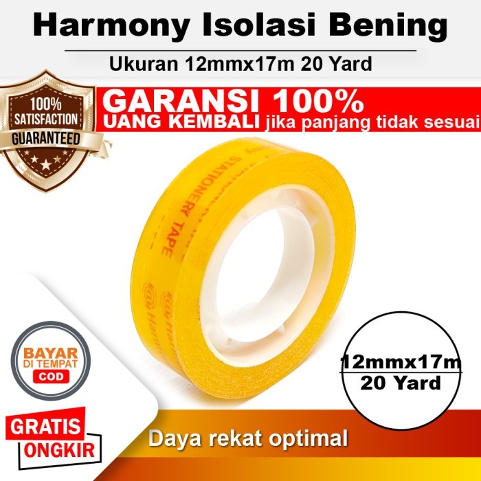 

Selotip Sleman Jogja Harmony Stationary Tape 45u Isolasi Bening Solasi Kecil 12mmx17m 20 Yard