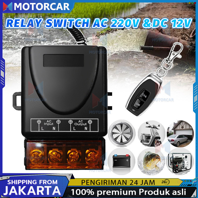 Relay Switch AC 220 DC 12V 1CH Remote Control Saklar ON /OFF