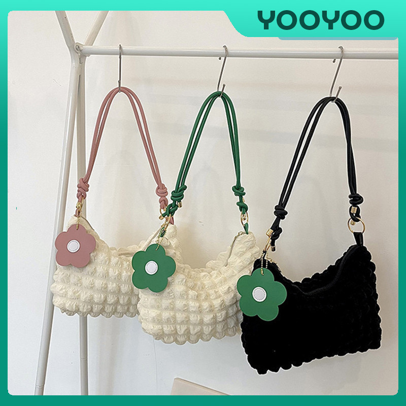 YooYoo Shoulder bag / Tas bahu / Puffy Bag Flower Tas Selempang Pillow Korea Style Women Sling Bag /