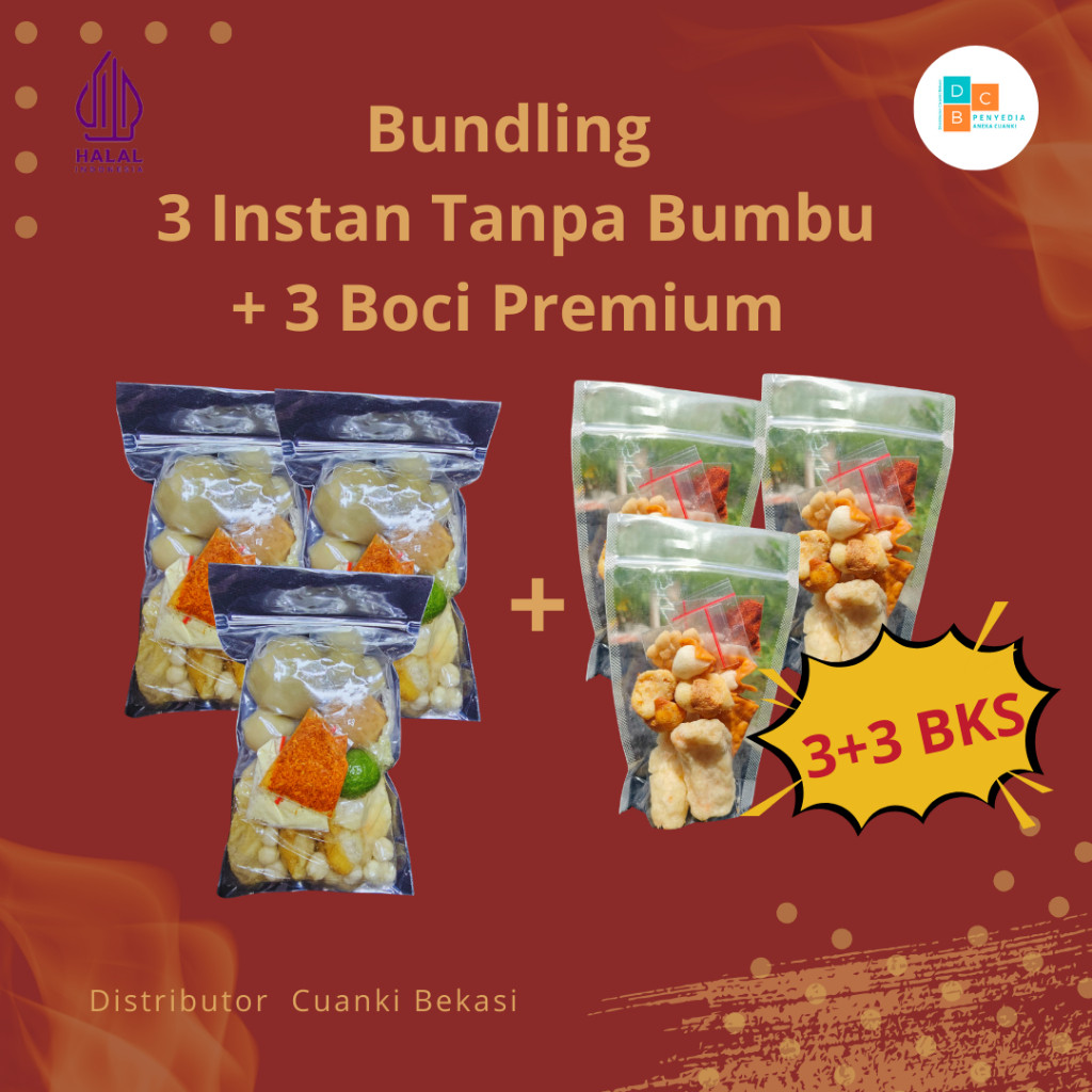 

Bundling 3 Instan + 3 Boci Premium Tanpa Cuanki