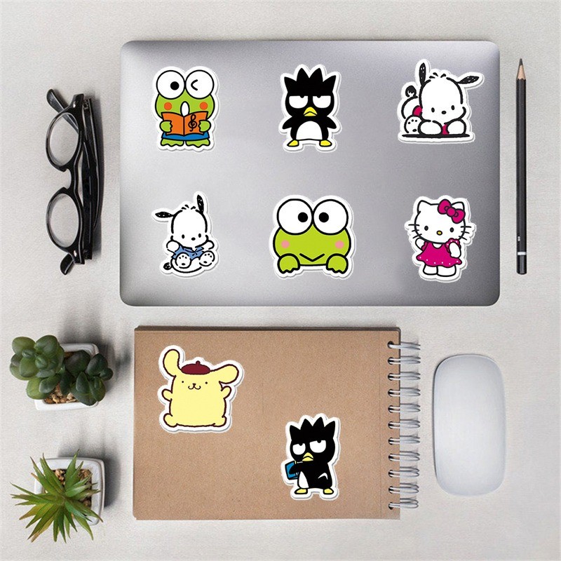 

50 Pcs Sticker Sanrio Vinyl Waterproof untuk Tempelan Laptop Tumbler HP Koper DIY [8]