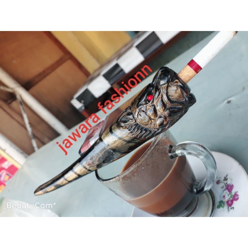 PIPA ONCE SEROTONG FOSIL AKAR BAHAR UKIR MACAN LORENG