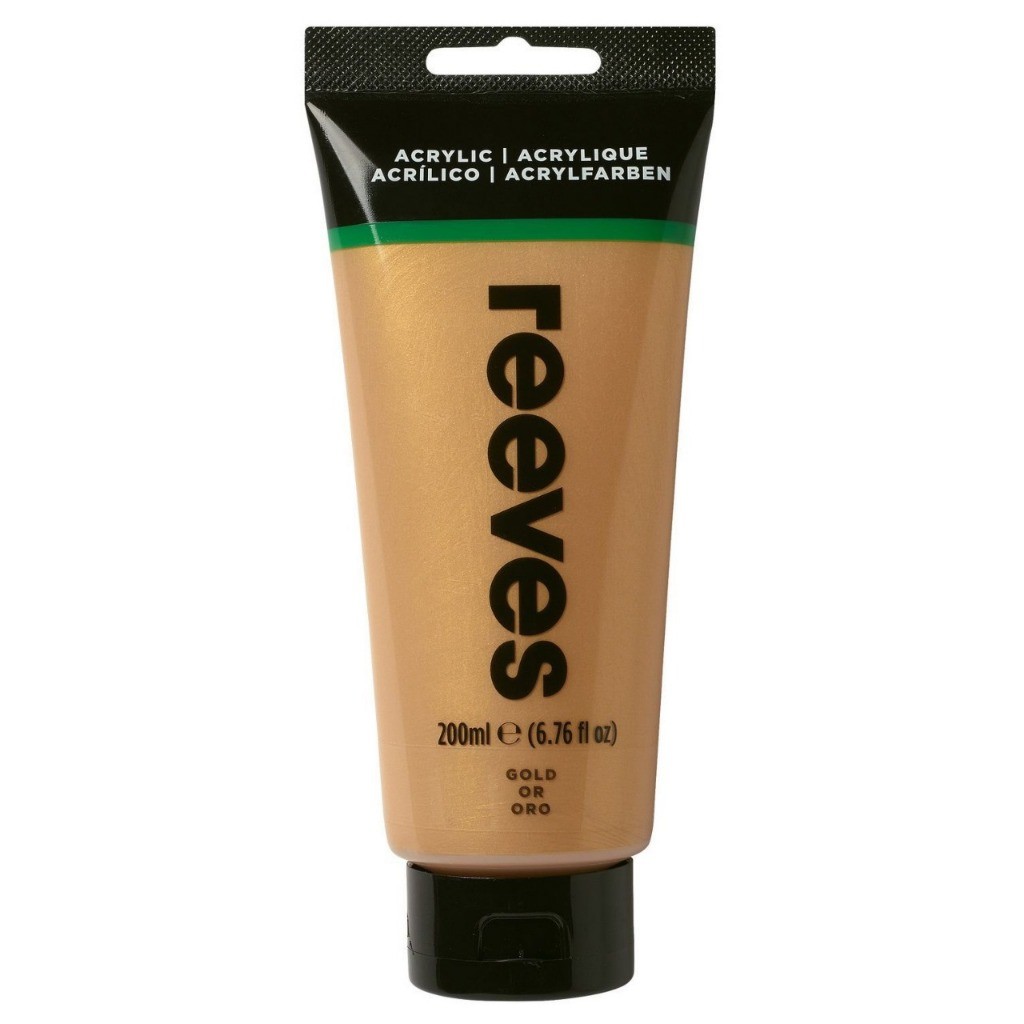 

Gramedia Surabaya - Reeves Acrylic Artists 200ml Acrylic Color Paint Cat Akrilik GOLD