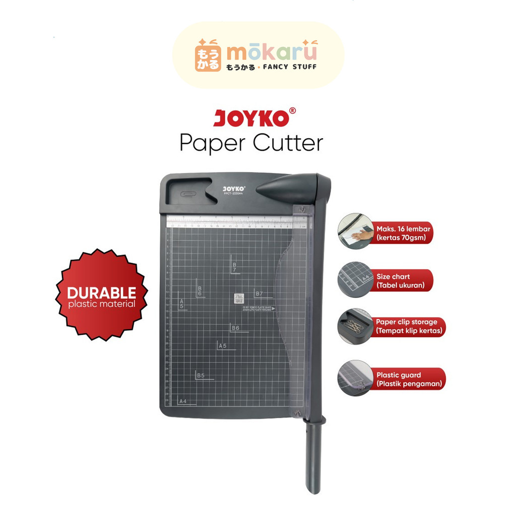 

Joyko Paper Cutter PPCT-2330 A4 / Alat Pemotong Kertas Murah Berkualitas