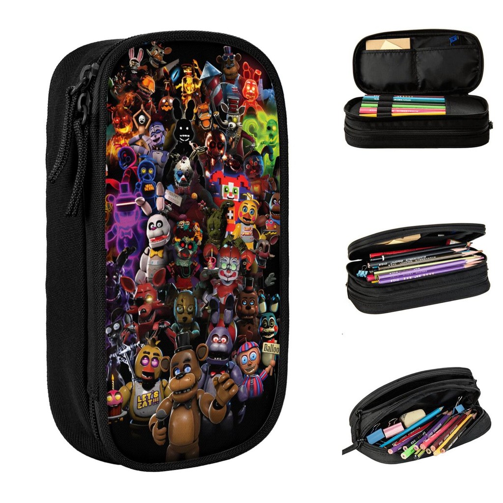 

Cartoon FNAF Pencil Cases Lovely Horro Game Pen Holder Bags Kids Big Capacity School Supplies Gift Pencilcases