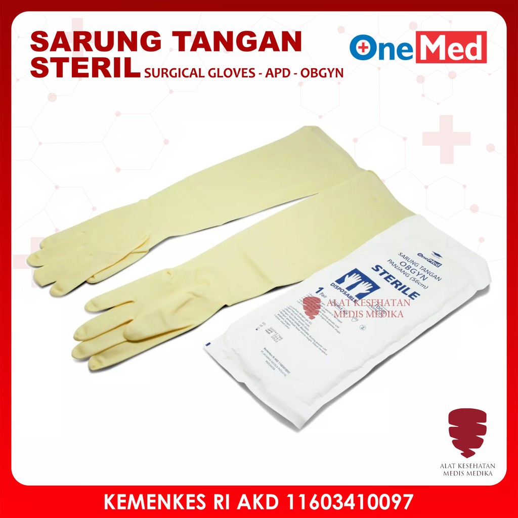 Sarung Tangan Latex Obgyn Sterile Onemed Ginekologi Gynaecologi Gynecology Handscoon Handscon Handsk