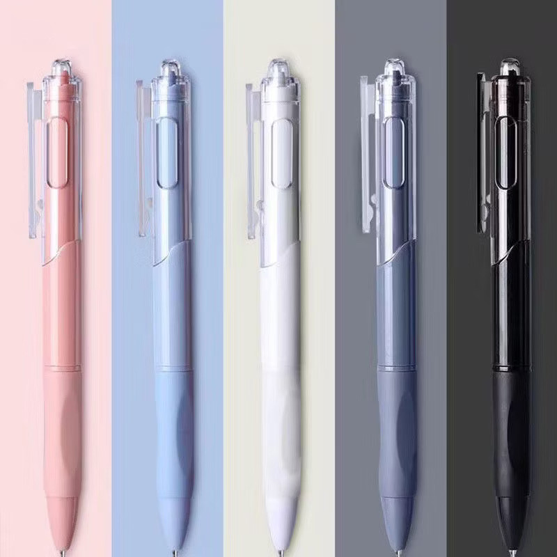 

6pcs Pulpen Gel Aesthetic Gel Pen Pulpen Gel Retractable 0.5mm Tinta Hitam Pena Gel Stationery For Student Back To School Office Stationery