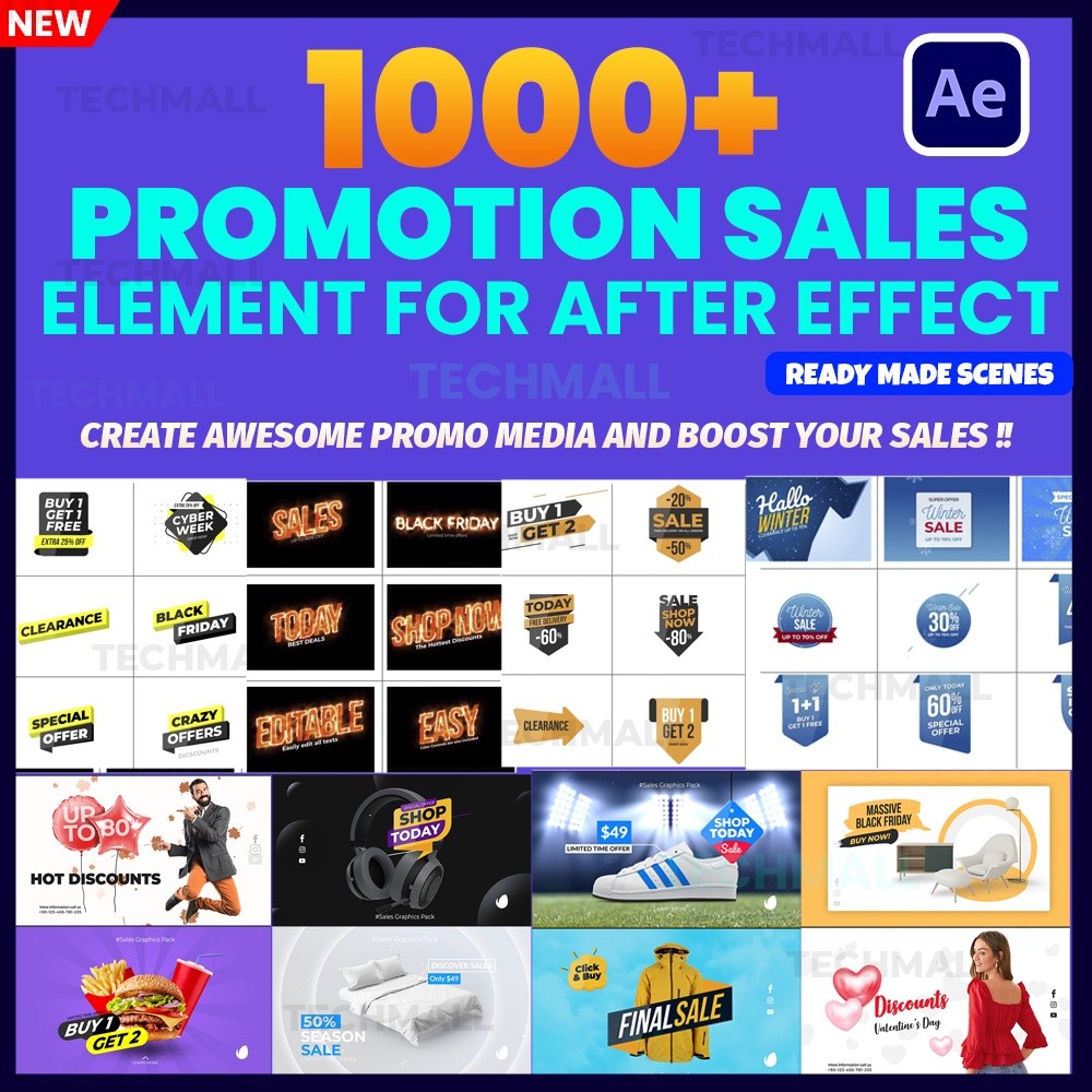

NS 1000+ Promotion Sales Element Pack for After Effects