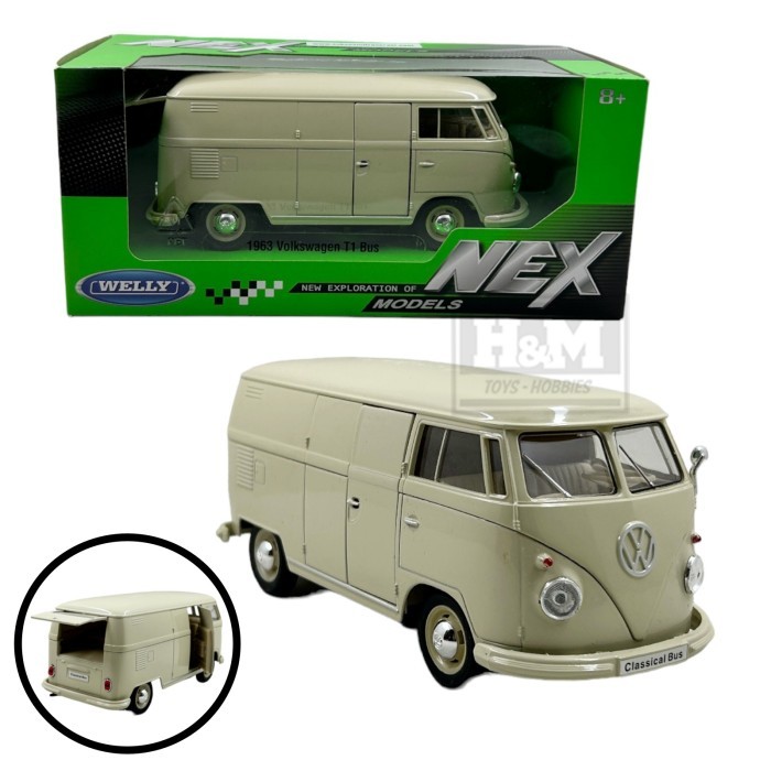 Welly NEX 1:24 1963 Volkswagen T1 Bus - Krem