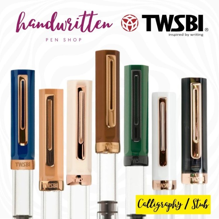

best -TWSBI Eco / Eco-T Italic Stub Calligraphy Nib Piston Filler Fountain Pen / Pulpen Pena Kaligrafi - Heat