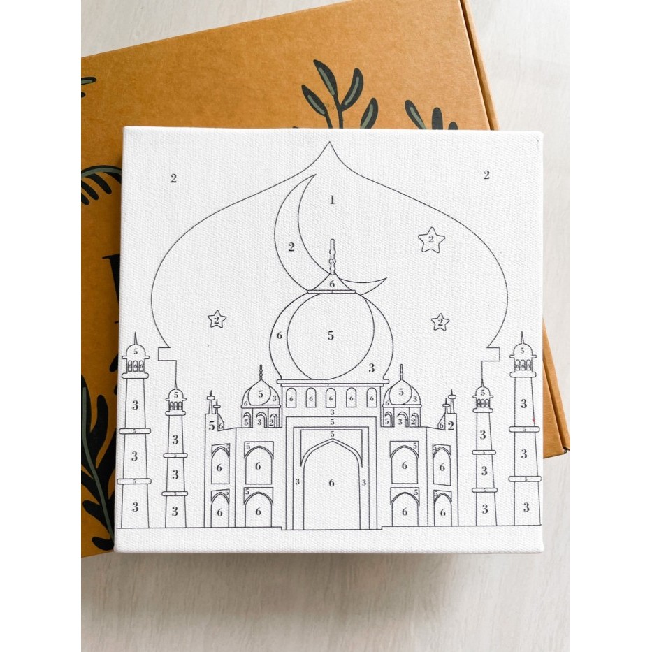 

best -Paint By Numbers [Mosque] | ByPainters | Painting Kit | 20x20cm Kanvas