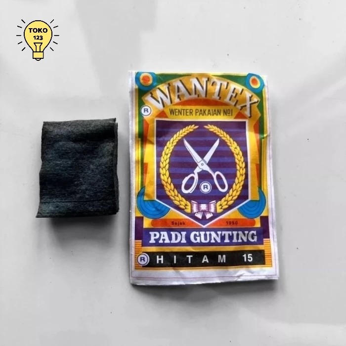 Wantex Padi Gunting Pewarna Pakaian Kain Kaos Jeans Celana Wenter Tidak Luntur Hitam