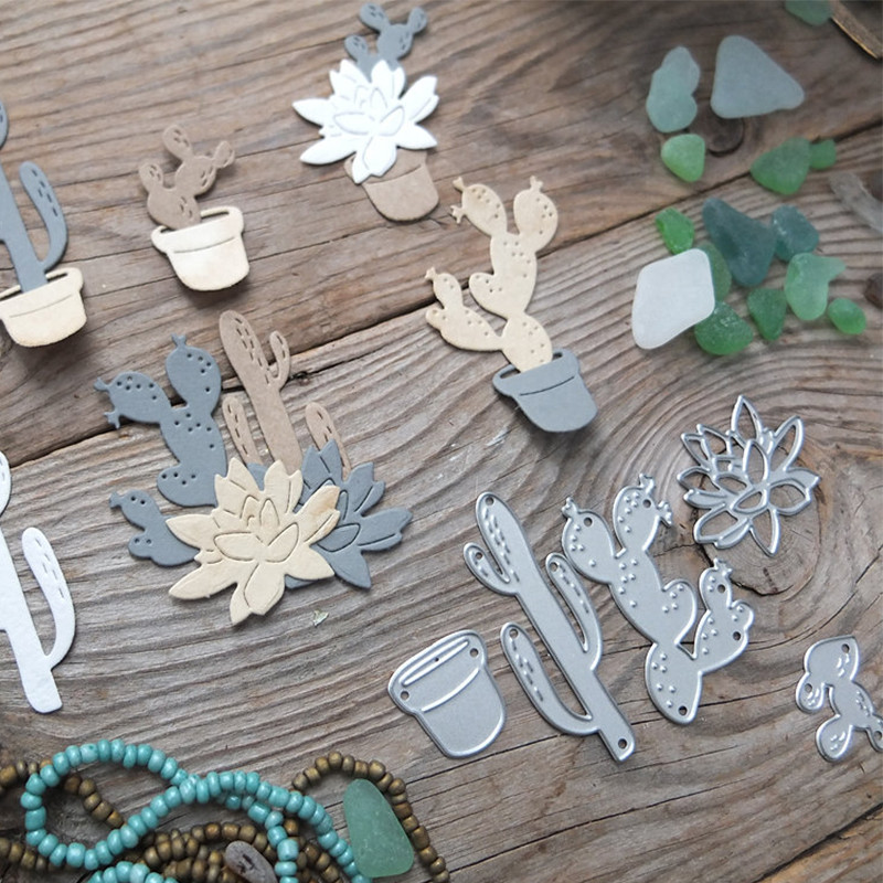 

Piggy Craft metal cutting dies cut die mold Succulent cactus Scrapbook paper craft knife mould blade punch stencils dies