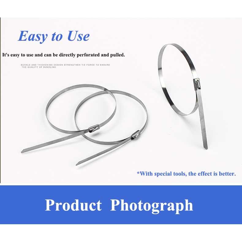 

Kabel Ties Stainless Steel Anti Karat Multifungsi 100 PCS - IF10