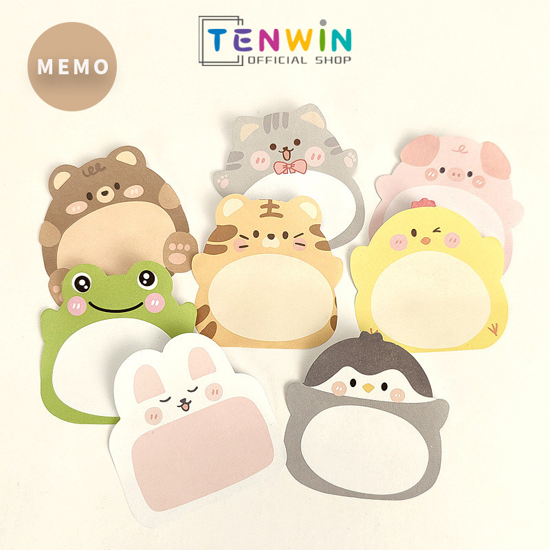 

Sticky Notes Motif Hewan Tempelan Kertas Catatan Memo Note Karakter Binatang Binatang Mini Book Karakter Animal Lucu 20 lembar