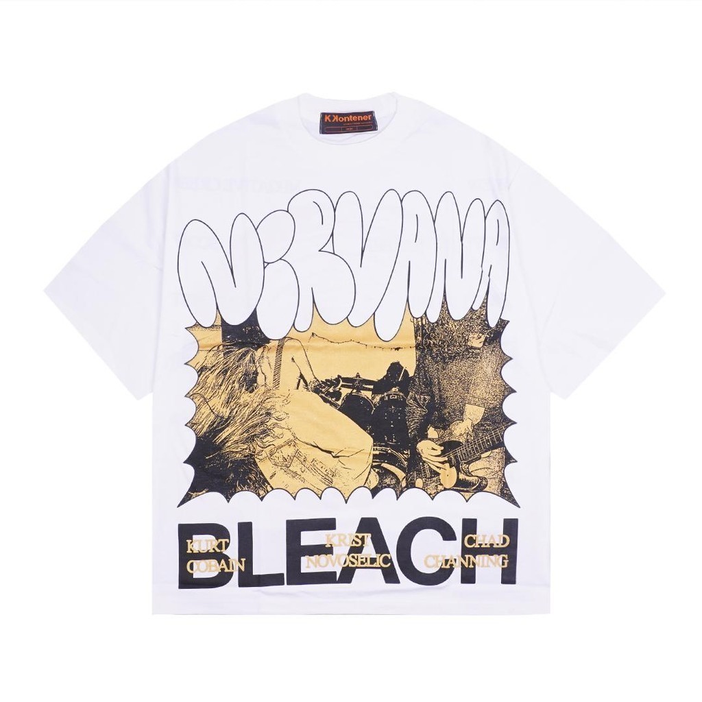 KKONTENER NIRVANA "BLEACH" OVERSIZE TSHIRT WHITE COD