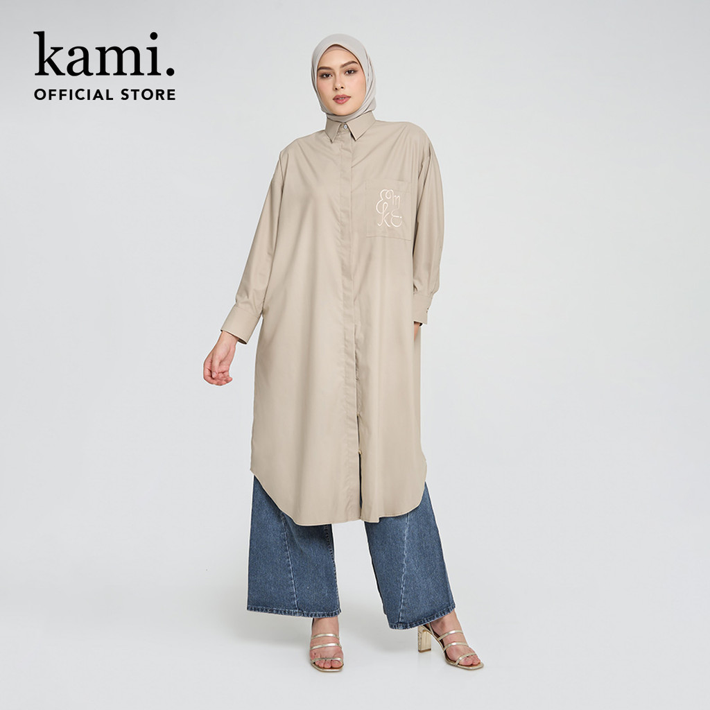Kami Calla Embroidery Pocket Dress Gamis Wanita