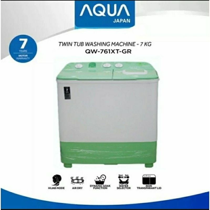Mesin Cuci Aqua QW 761XT / QW761XT Mesin Cuci 2 Tabung 7Kg