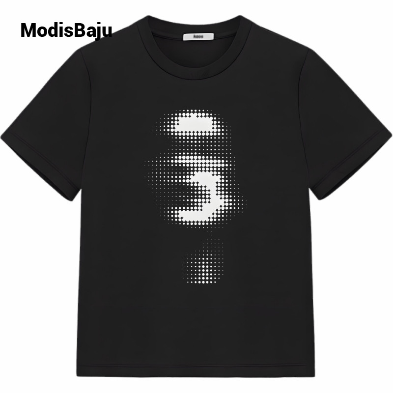 T-Shirt BOXY FIT Oversize Kaos Black Polos