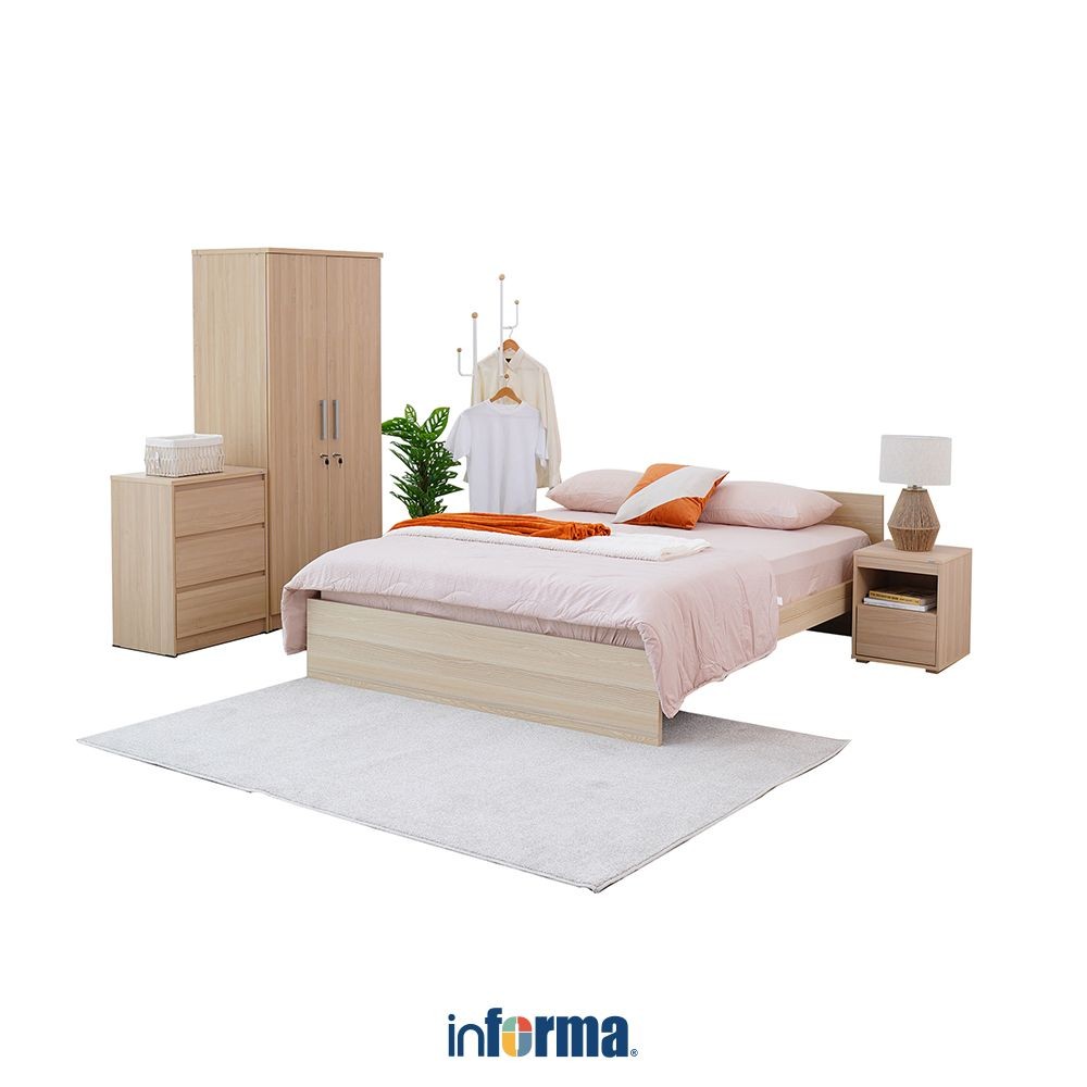 Informa Rana Set Kamar Tidur Maple - Cokelat Set Bedroom Furniture Kamar Tidur Set Tempat Tidur Lema