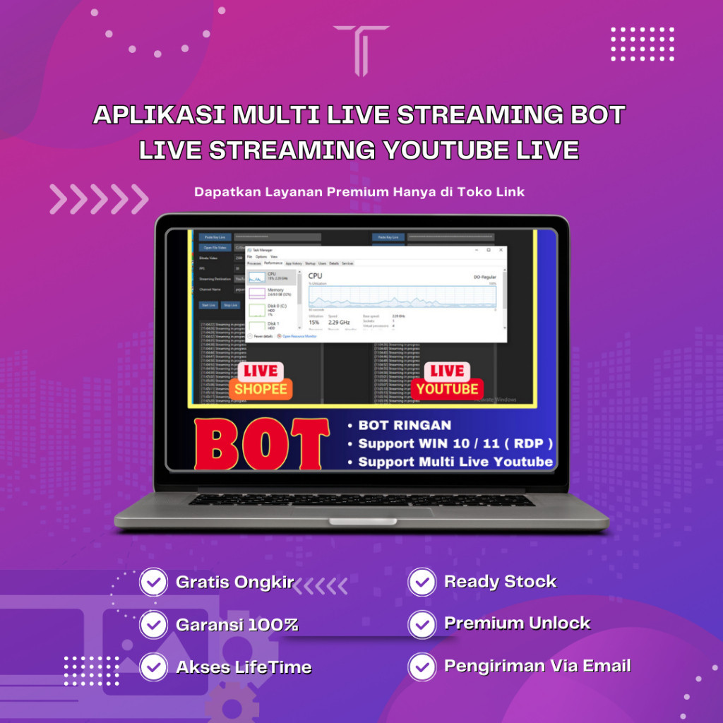 Multi Live Streaming Bot live streaming Youtube live Terbaru Cuan terus