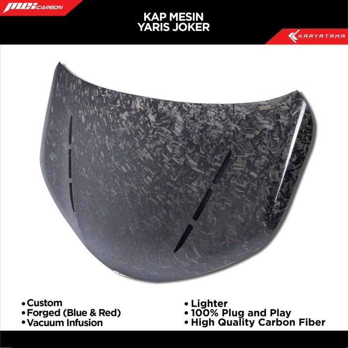 Kap Mesin Carbon Yaris Joker OEM | MCI Carbon by Karyatama