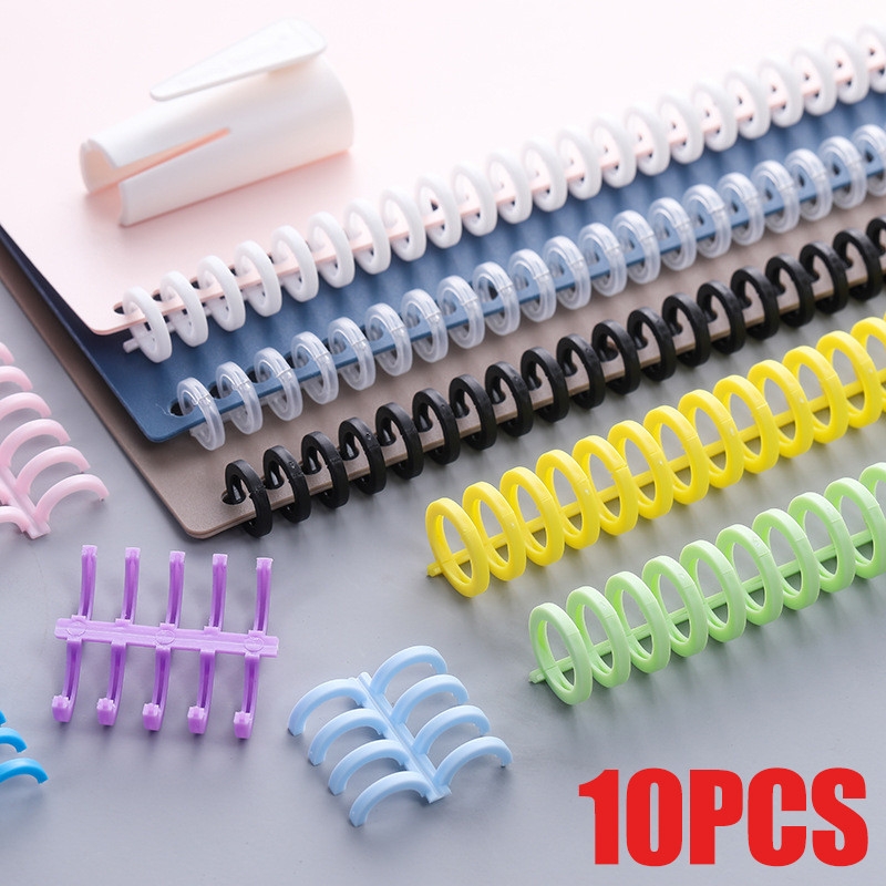 

12mm 30 Hole Binding Strip Loose-leaf Ring Binding Clip For Notebook Spiral Coil Clips Paper Plastic Book Binders For School
