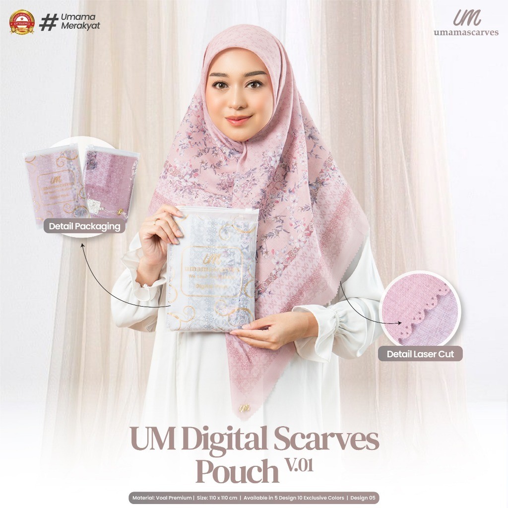 Um Digital POUCH Hijab Motif By Umamascarves