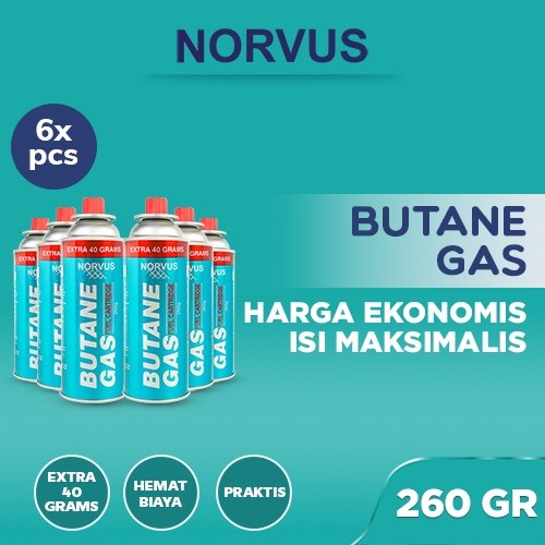 Portabel Gas bundling 6 pcs 260g - NORVUS Butane Gas