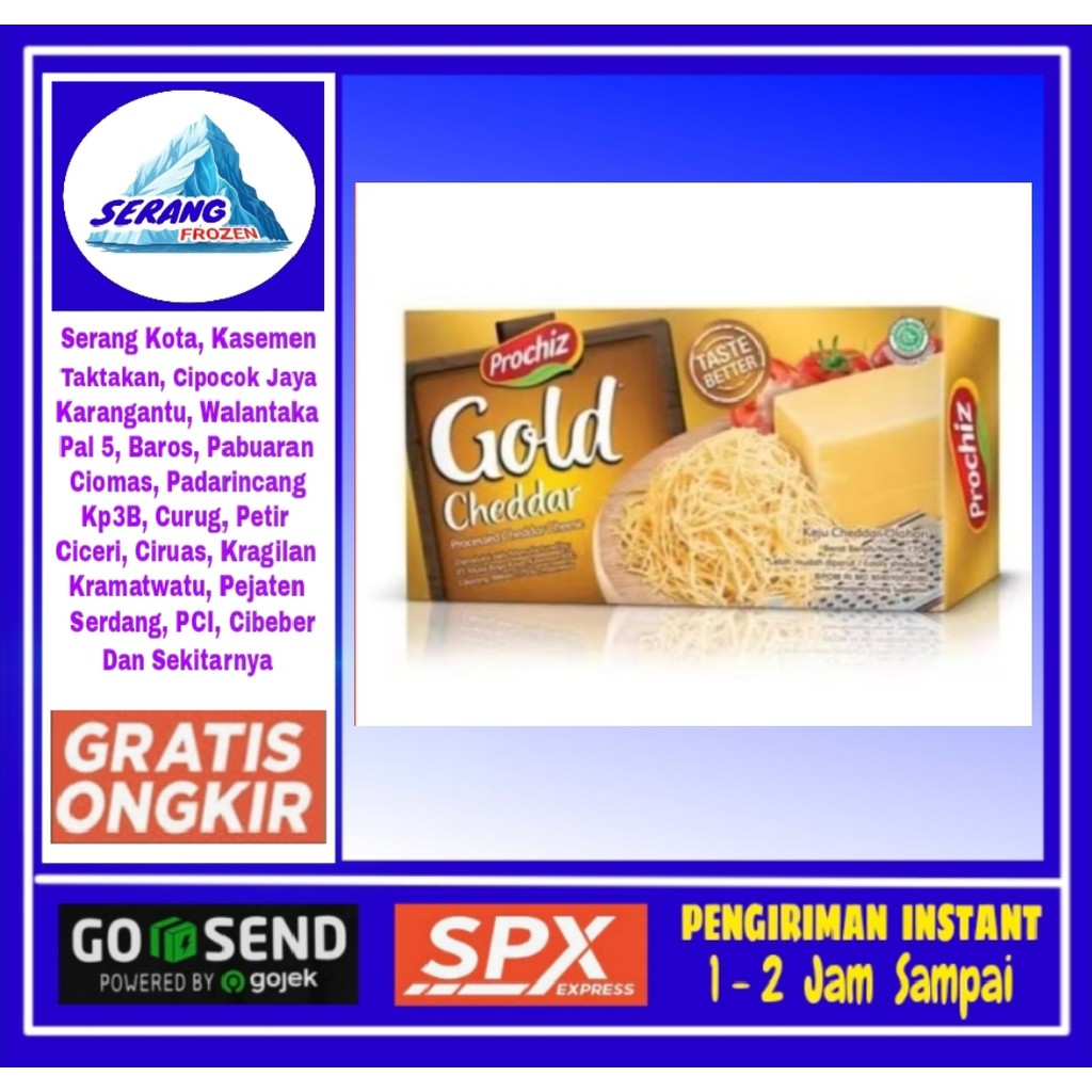 

Prochiz Gold Cheddar 160gr, Keju Batang, Serang Frozen
