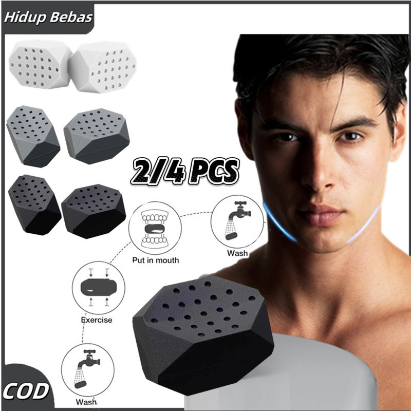 2/4PCS Alat Mewing Rahang Jawline Muscle Exercise Jaw Exerciser Face Fitness Ball