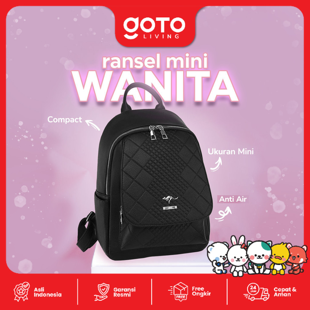 Goto Vacay Mini Backpack Tas Ransel Punggung Gendong Wanita Anti Air