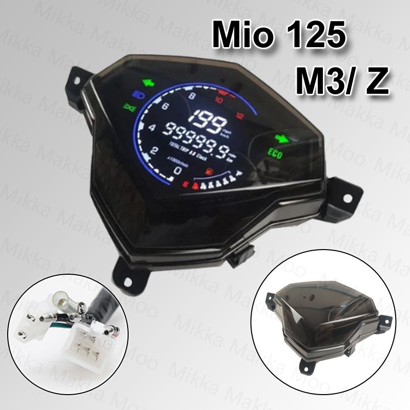 Speedometer Digital LED Yamaha untuk Yamaha Mio M3, Mio, Mio Z Amps, Kilometer, Bensin, RPM dan Indi
