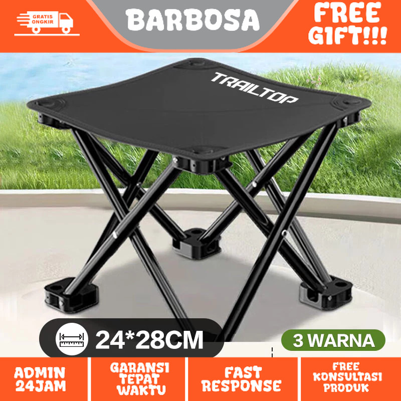 TrailTop Kursi Lipat Outdoor Kecil Beban Berat 120kg Kursi Santai Kursi Lipat Portable