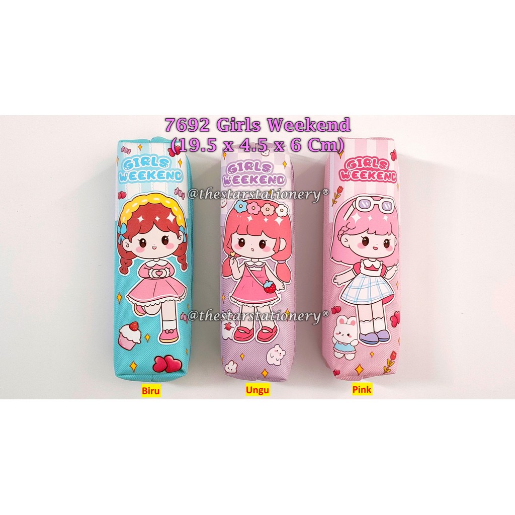 

(1 Biji) Tempat Pensil Resleting Girls Weekend 19.5*4.5*6 Cm / Kotak Pensil Resleting SPIMP 7692