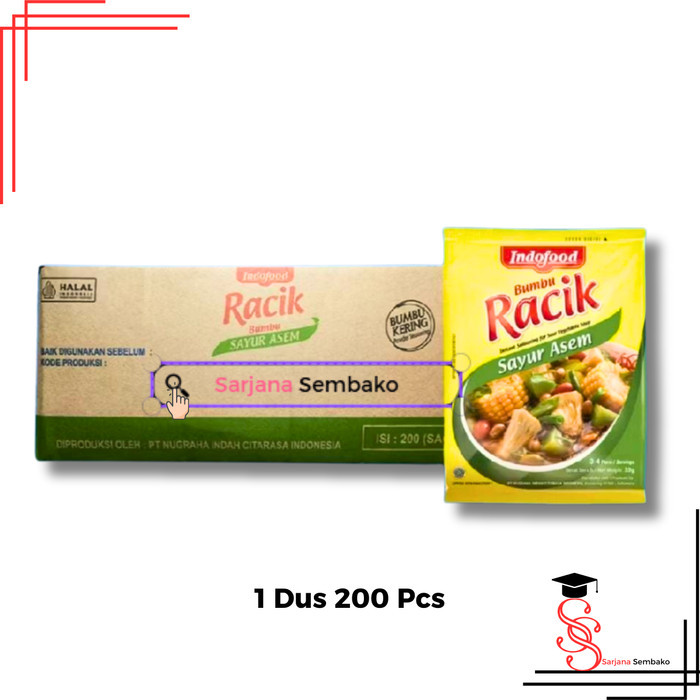 

Indofood Bumbu Racik Sayur Asem - 1 Dus 200 Pcs