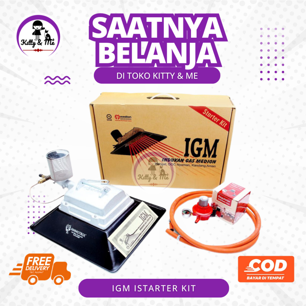 IGM Istarter Kit INDUKAN GAS MEDION - Pemanas Penghangat Doc Ayam Gasolec Gasolex Asli