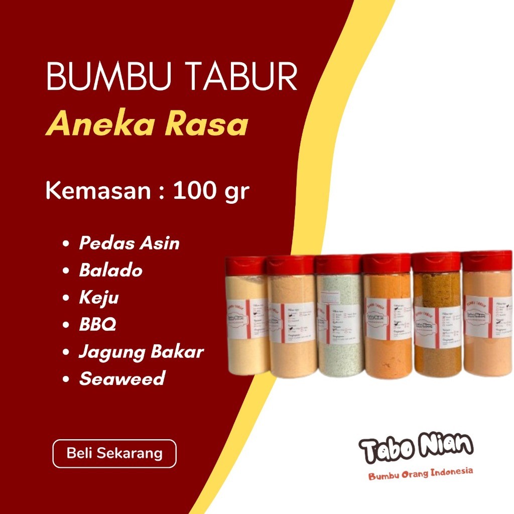 

Bumbu Tabur Serbuk Bubuk Aneka Rasa Pedas Gurih Kemasan Botol