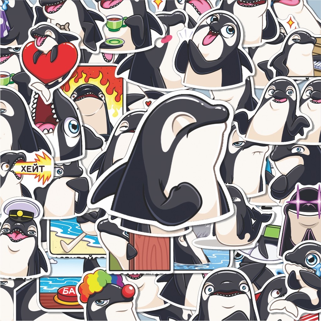 

100PCS Lucu Stiker Hewan Penguin Stiker Aesthetic Stiker Anti Air Stikers Berperekat Waterproof sticker decal buat Motor Helm Buku Journal Koper Casing HP Laptop Botol Minum Hadiah anak