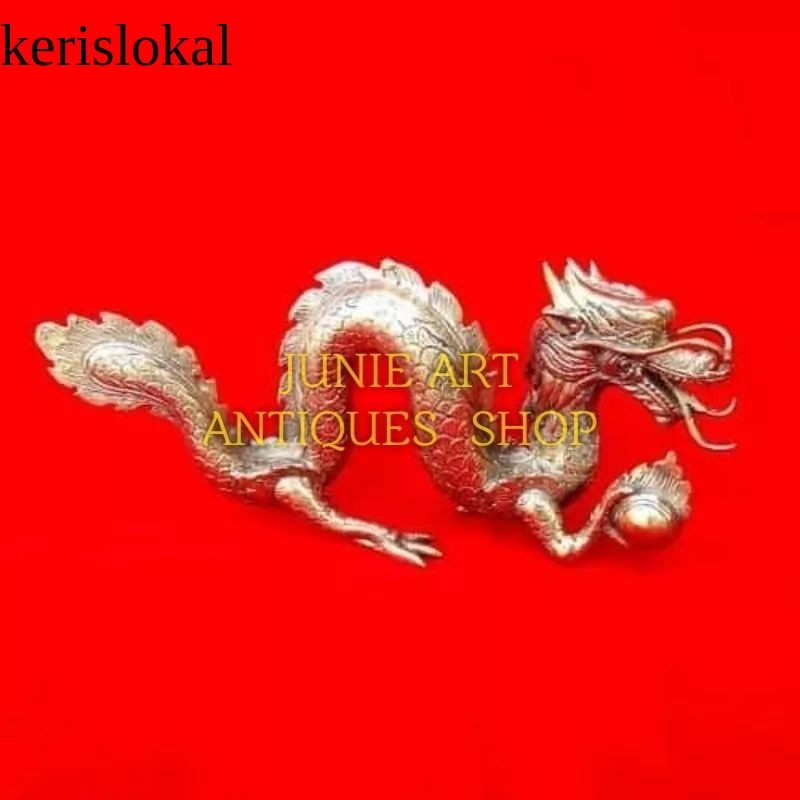 BARANG ANTIK | patung naga | patung naga bola | patung naga kuningan | patung fengshui naga KL16